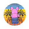 Cochon Sur la plage Vacances