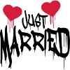 Just married Logo funny herzblut