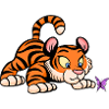 Baby Tiger with Butterfly