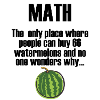 Math saying watermelon gift