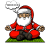 Santa Zen Yoga Meditation Christmas
