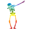 Dabbing Skeleton Gay Pride