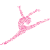 Pink gymnast
