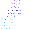 Bunte Herzen blau Geschenkidee