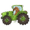 Hund mit Trecker