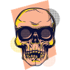 Skull with sunglasses