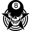 skull billiard skull 8