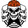 skull face profile brain brain