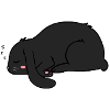 Sleeping bunny black