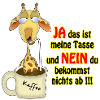 Giraffe im Kaffee