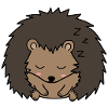 Sleeping hedgehog