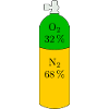 Nitrox diving bottle