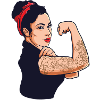 Tattoo Feminismus Geschenkidee Frauen-Power