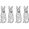 Polygon rabbit rabbit art.