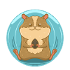 Hamster with nut