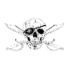 Pirate flag Jolly Roger m eye patch