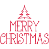 merry christmas with tree 1c