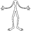 alien body without head clipart comic cartoon lust
