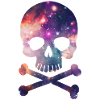 Pink / Purple Universe - Space - Galaxy Skull