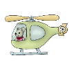 Maus im Hubschrauber