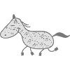 Schimmel- Pferd