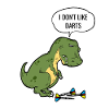 Darts T-Rex Dinosaur Dartboard Pun