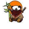 Panda Panda Ninja Kung Fu Samurai Animal Gift