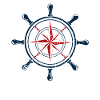 Nautical star windrose steering wheel