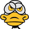 Duck in a bad mood evil