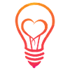 Light bulb with heart