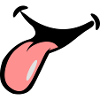 bâton de bouche langue