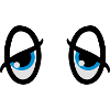 Eye comic tired