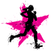 runner female with star