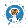 Petit chien dans l’espace