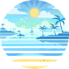 Sublime nautical landscape sunny