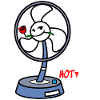 Ventilator Hitze