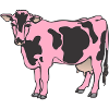 Vache vache laitière rose ferme