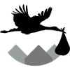 Stork & Baby (Vector)