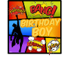 Superhero birthday cartoon