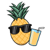 Pineapple summer sunglasses
