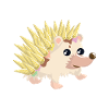 Igel mit Eiswaffeln