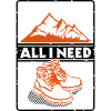 Wandern All I Need Berge Outdoor Geschenk