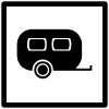 Camper/Wohnwagen Piktogramm mit Rahmen
