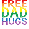 Free Dad Hugs - Rainbow