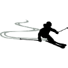 Skifahrer Spur