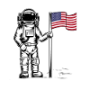 Drapeau astronaute USA