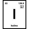 Iodine Element im Periodensystem