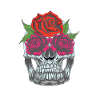 Skull with roses