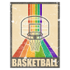Basketball Retro Basketballkorb Regenbogen