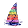 Katamaran Regenbogen Freiheit